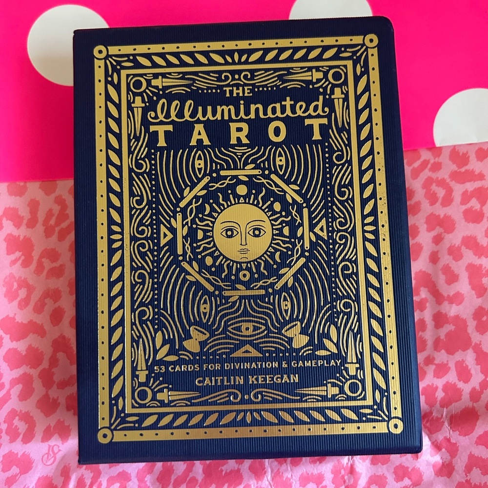 Illuminated Tarot Deck with Gold and Blue Design